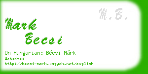 mark becsi business card