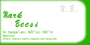 mark becsi business card